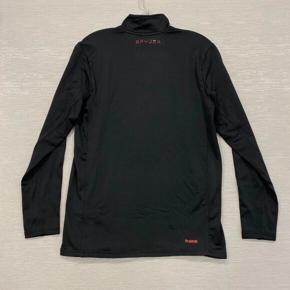 SPYDER 1/4 Zip Shirt Mens Small Black Base Layer Lightweight Pullover Quick Dry - Picture 4 of 11